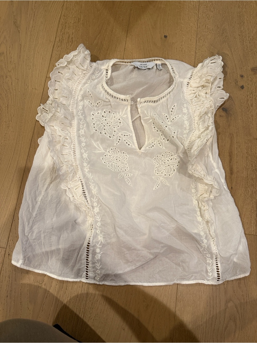 & Other Stories Ivory Eyelet Detail Blouse